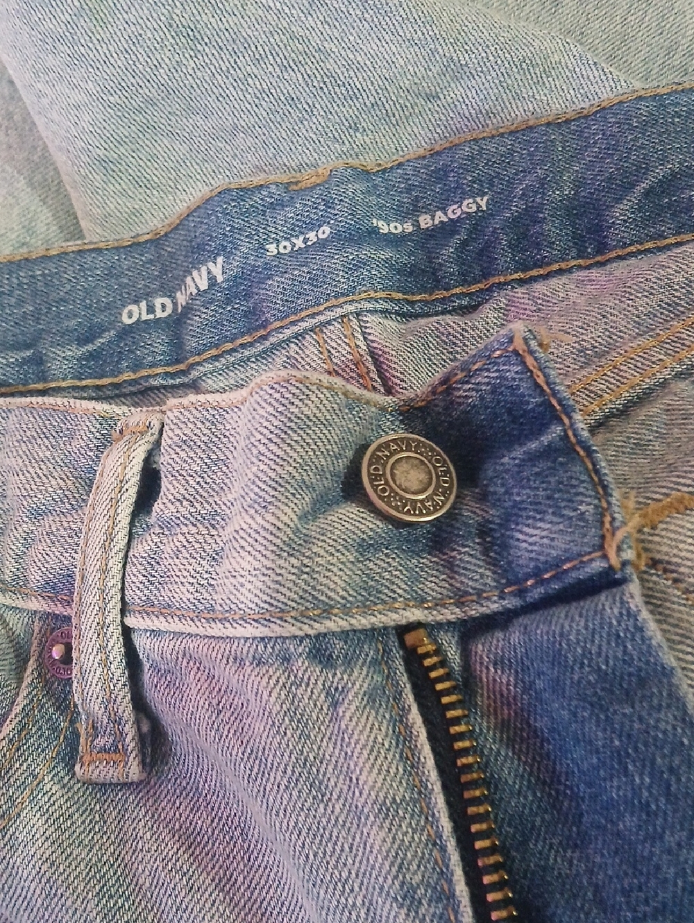 Old Navy Men's Light Blue Relaxed Fit Denim Jeans
